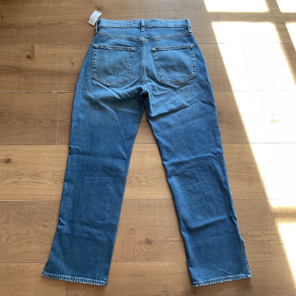 Gap '90s Loose High Rise Jeans 26 / 2P Petite Blue NWT Washwell Straight Leg - Picture 4 of 5
